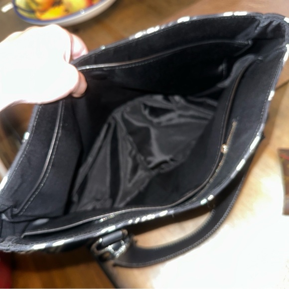 BURBERRY Nova Check Blue Label Tote Bag Canvas Black Auth hk1018 - Picture 12 of 15